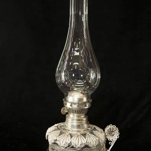 Silberne Lampe
