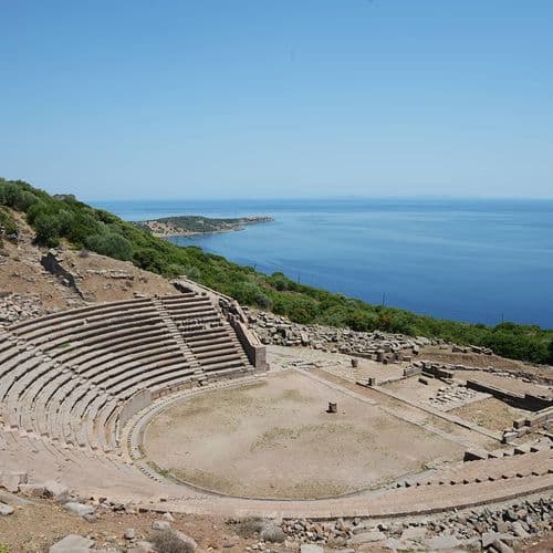 Antique Amphitheatre in the Ruins of the Ancient City of Assos, Çanakkale